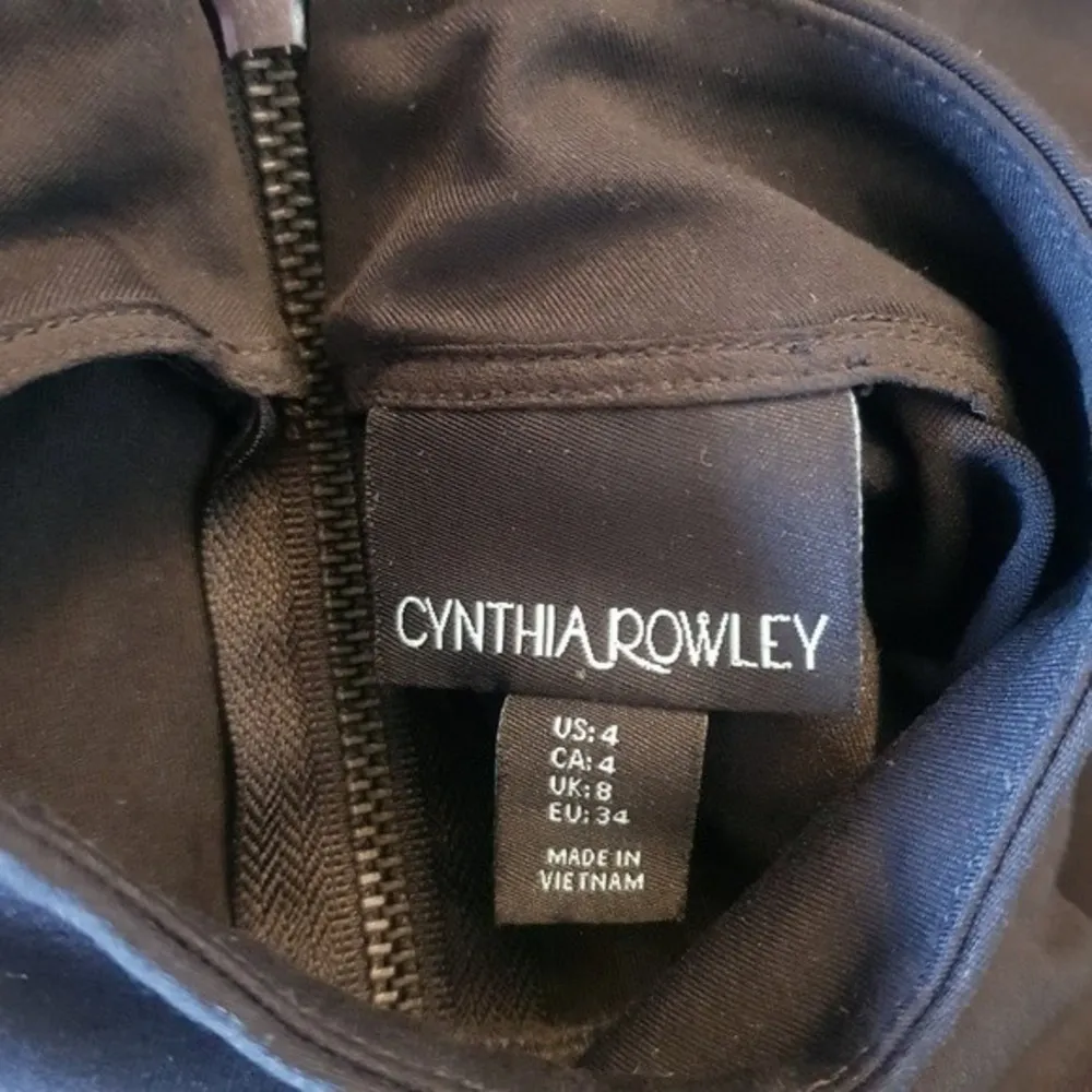 Cynthia Rowley Womens Mocked Neckline Black Dress Size 4 Sleeveless Stretch - Image 9