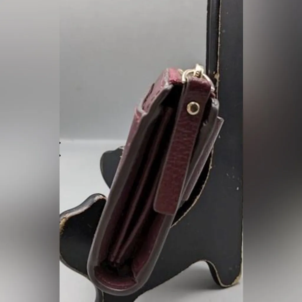 Kate Spade Burgundy Leather Matthews Street Nisha Wallet comes with COA - Image 4