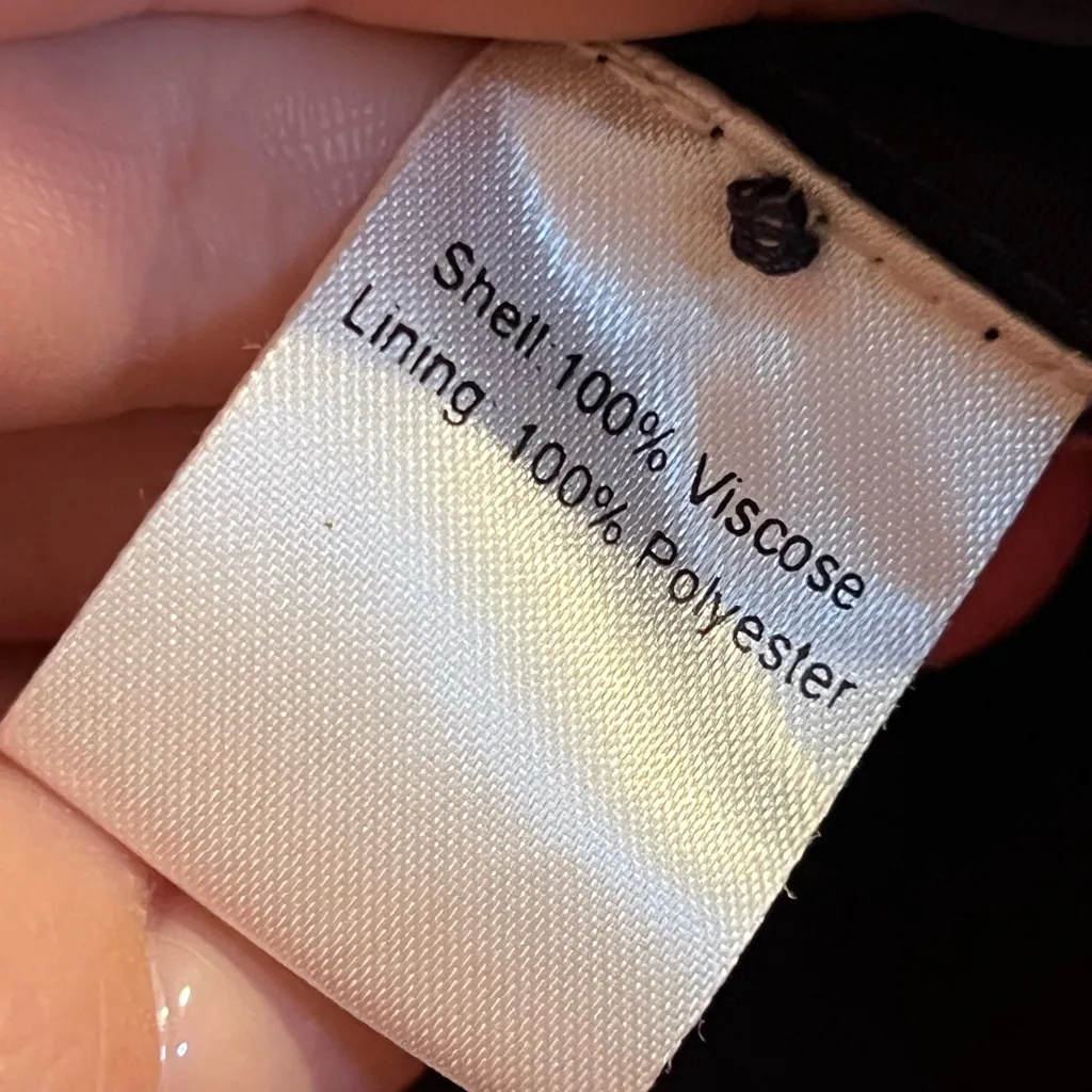 SAYLOR BECK ABSTRACT RED ORANGE PURPLE FLORAL RUFFLE MOCK NECK BLOUSE SIZE XS - Image 9