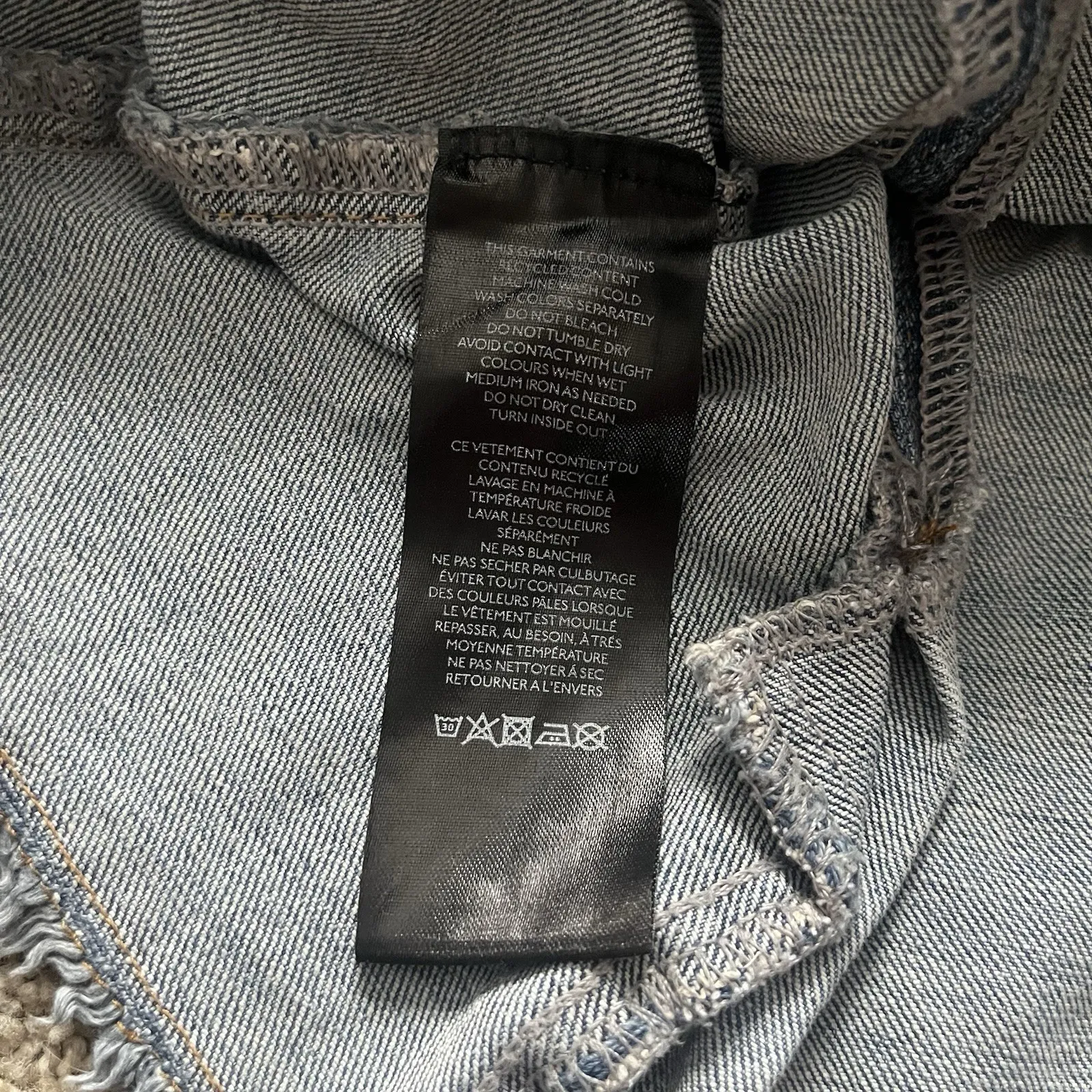 BDG Urban Outfitters Denim Corset Strapless Top Lace Up Womans Small Flared Blue - Image 6