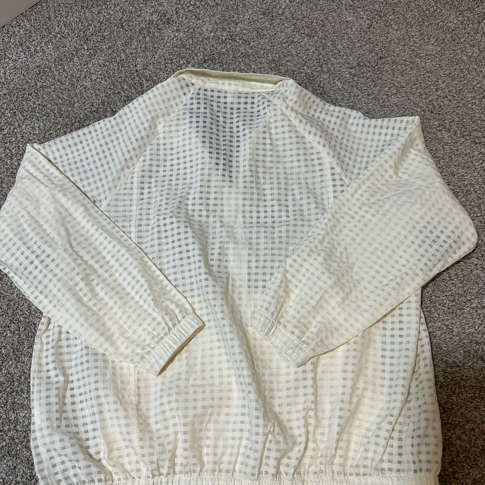 Fabletics Women's Cream Checkered Jacket - Image 2