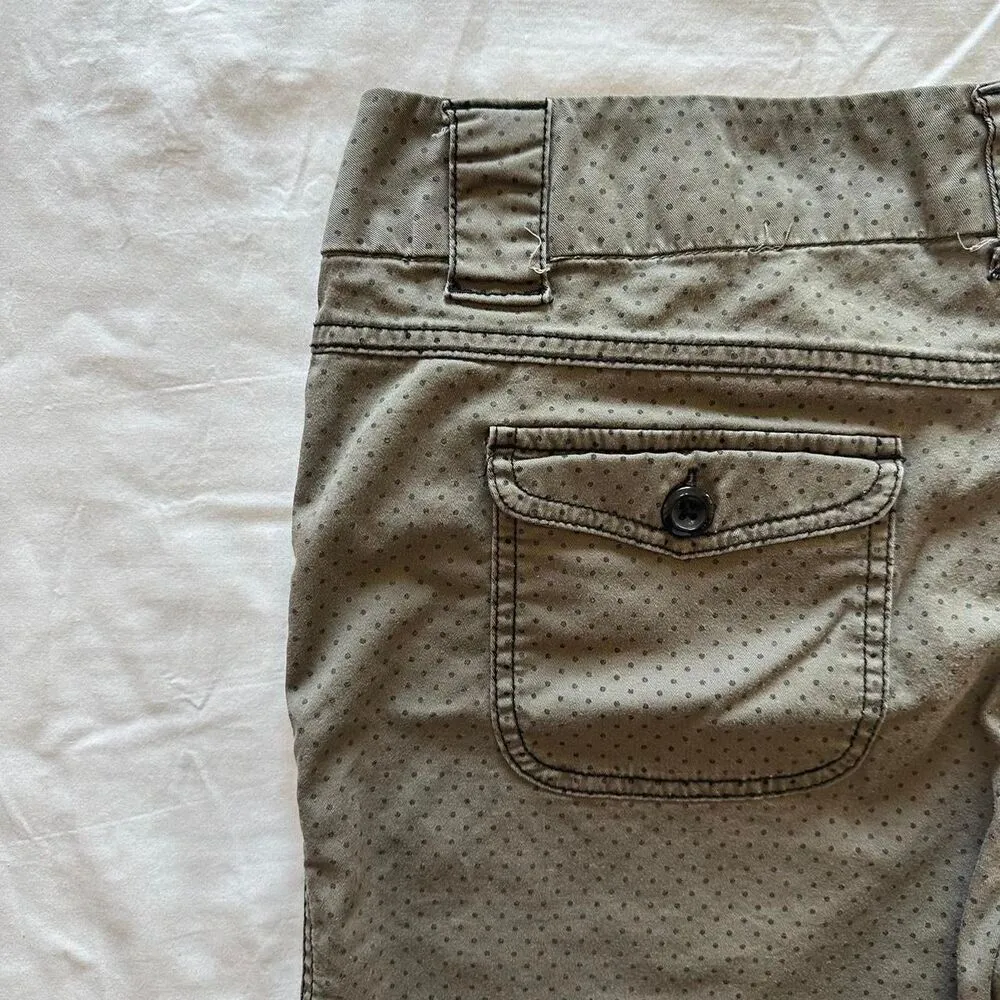 BeBop 2000s Y2K Khaki Shorts W/ Black Polka Dots Sz 13 Indie Twee Downtown Girl - Image 4