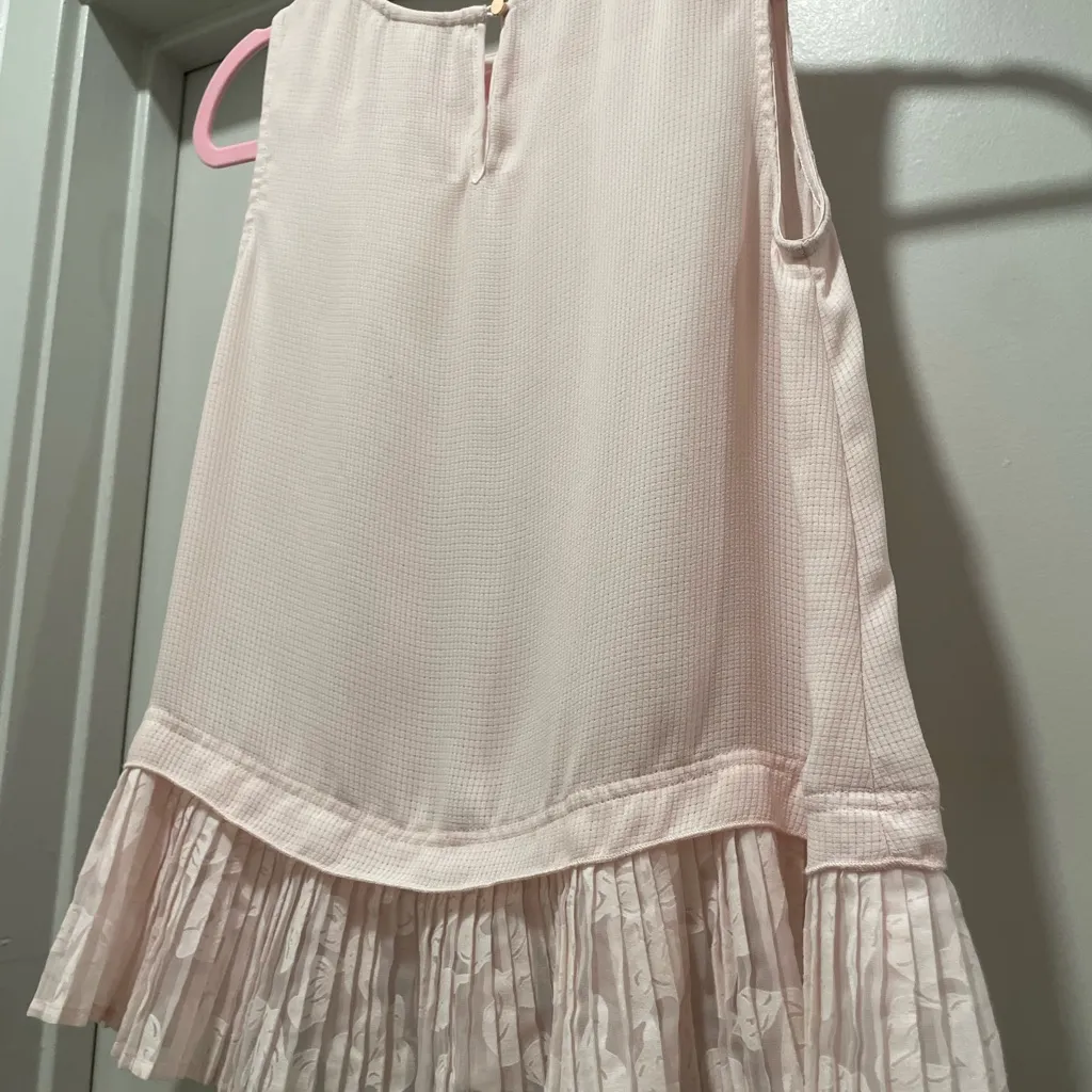 Merona Light Pink Blush Peplum Flounce Hem Tank Top Sleeveless Blouse - S - Image 11