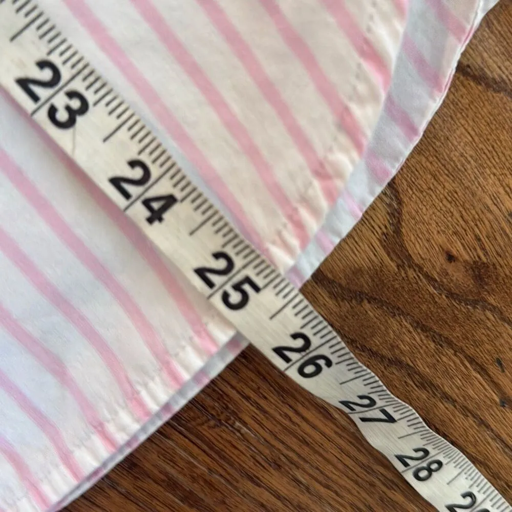 Lauren Ralph Lauren pink striped pocket front button down large - Image 6