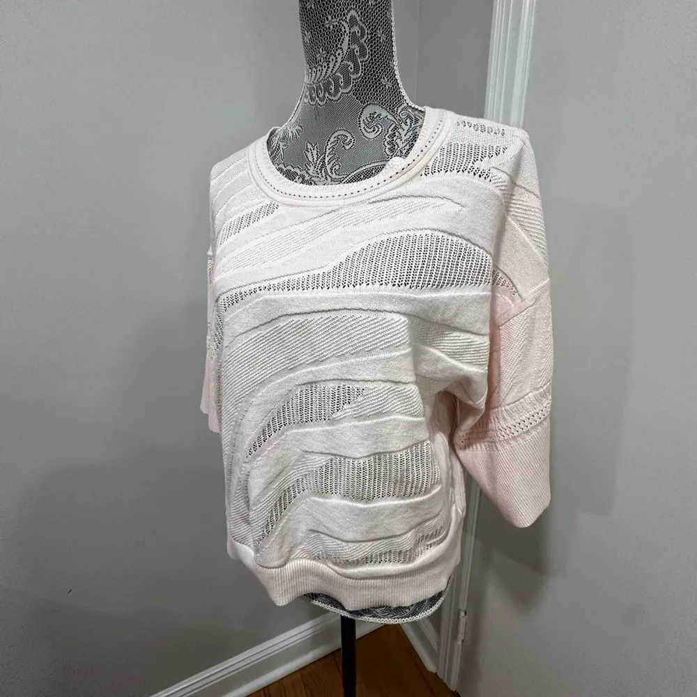 Cabi Women’s Baby pink boxy wide Oversized Flowy  sleeves tunic sweater. Med. - Image 9