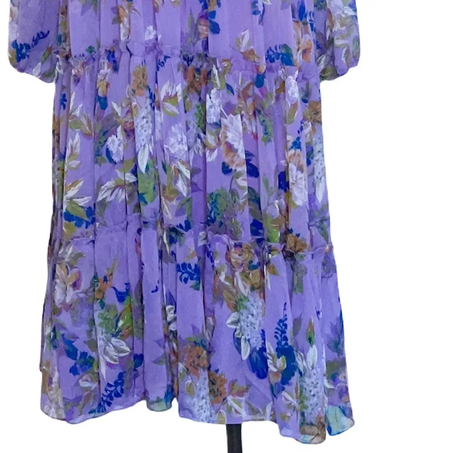 NWT Laura Ashley Boho Tired Ruffle Floral Midi Dress - Image 6