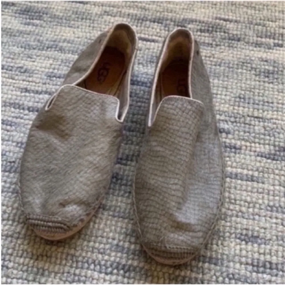 UGG Tan Slip-On Loafers with Suede Texture - Image 5