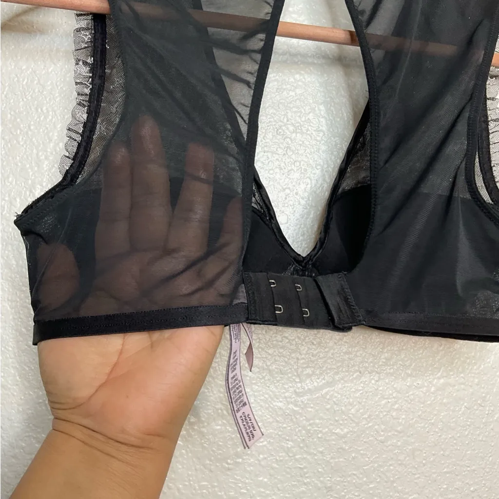 Victoria’s Secret Embroidered Stars Choker Plunge Bra - Image 4