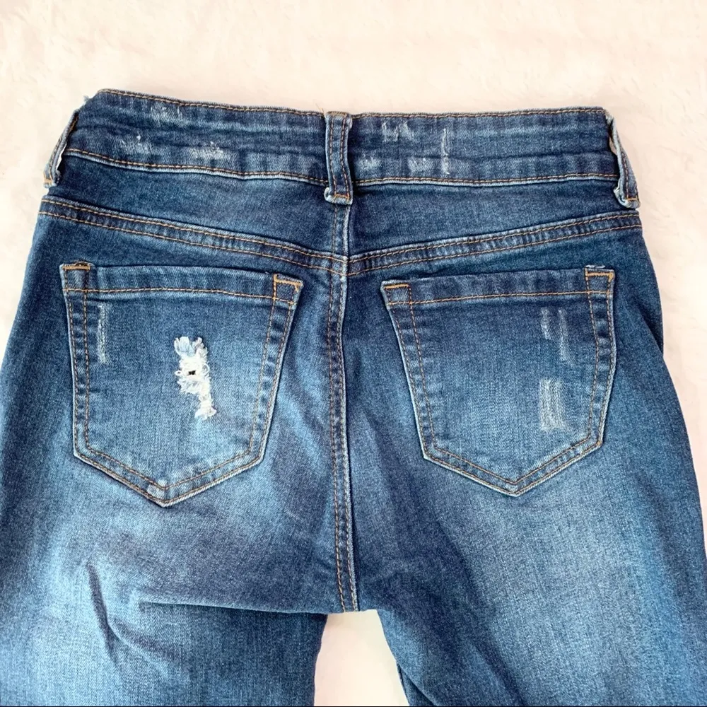 Wax Jeans Distressed Skinny Crop Jeans Size 00 - Image 7