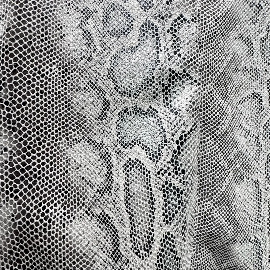 Alfred Dunner‎ Faux Leather Snakeskin Fashion Jacket Silver/Gray/White Size 16 - Image 7