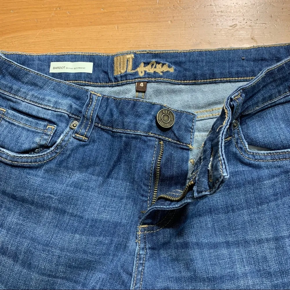 Kut From The Kloth Bardot Skinny Boyfriend Mid Rise Jeans Size 4 - Image 4