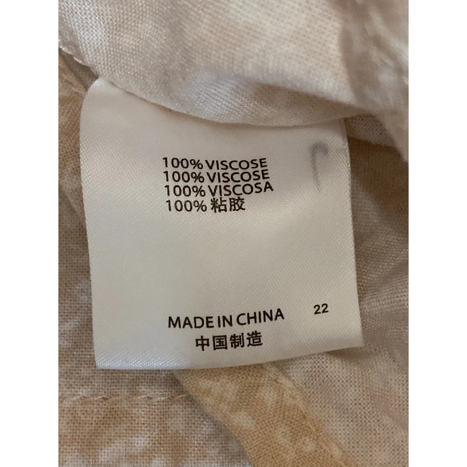 Brandy Melville Beige Floral Sleeveless Cami Tie Bow Babydoll Tank Top Size M - Image 4