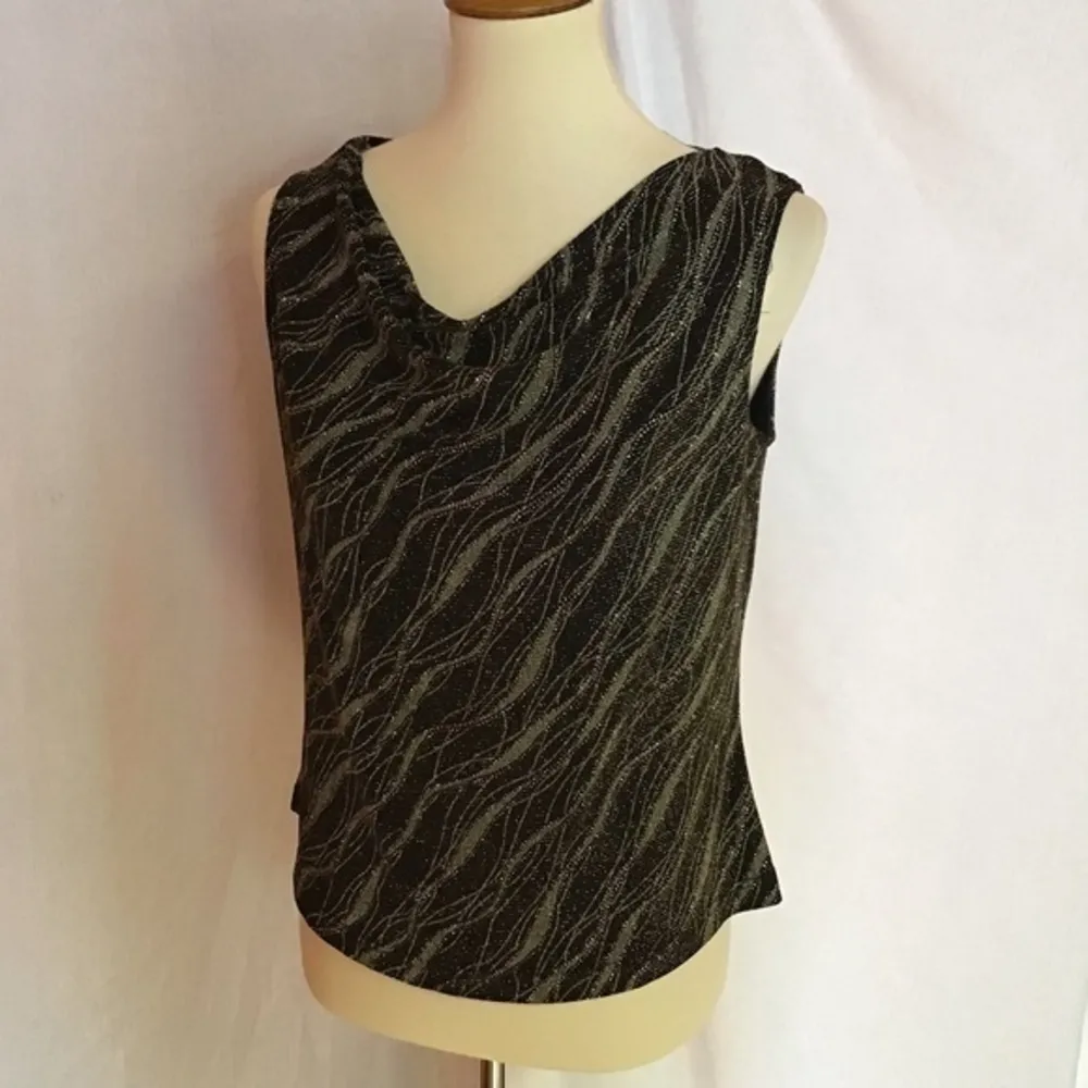 Vintage 90s sparkly dressy top Black Size M - Image 7