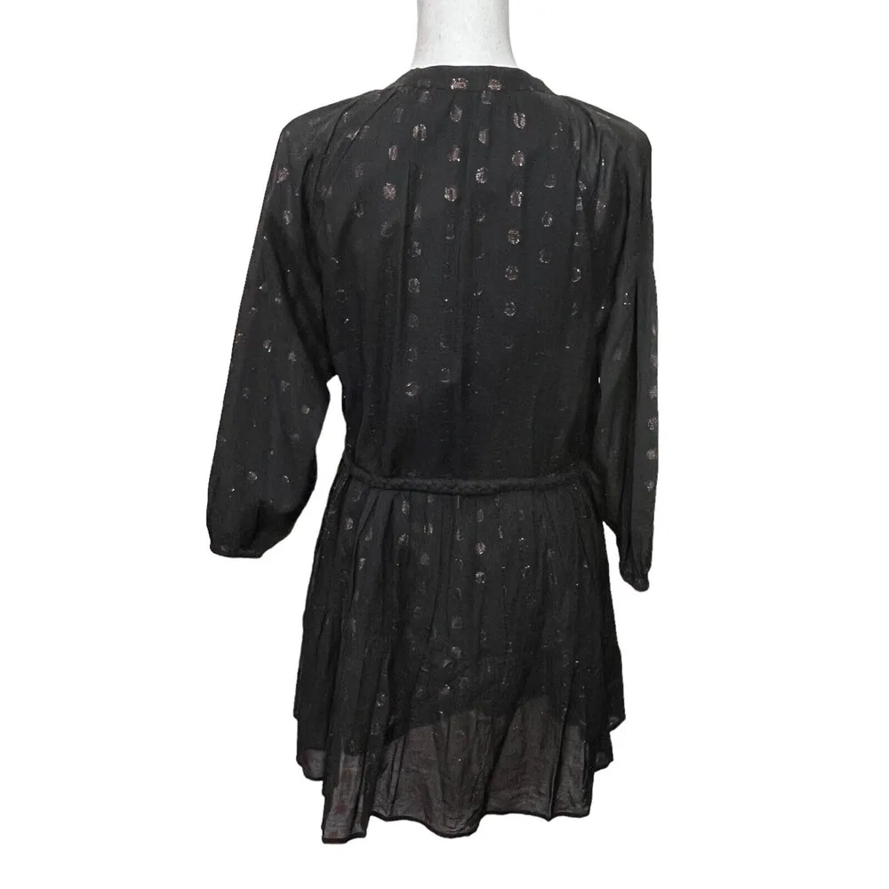 Karina Grimaldi X Revolve Womens Irna Dot Mini Dress Polka Black Size Large - Image 7
