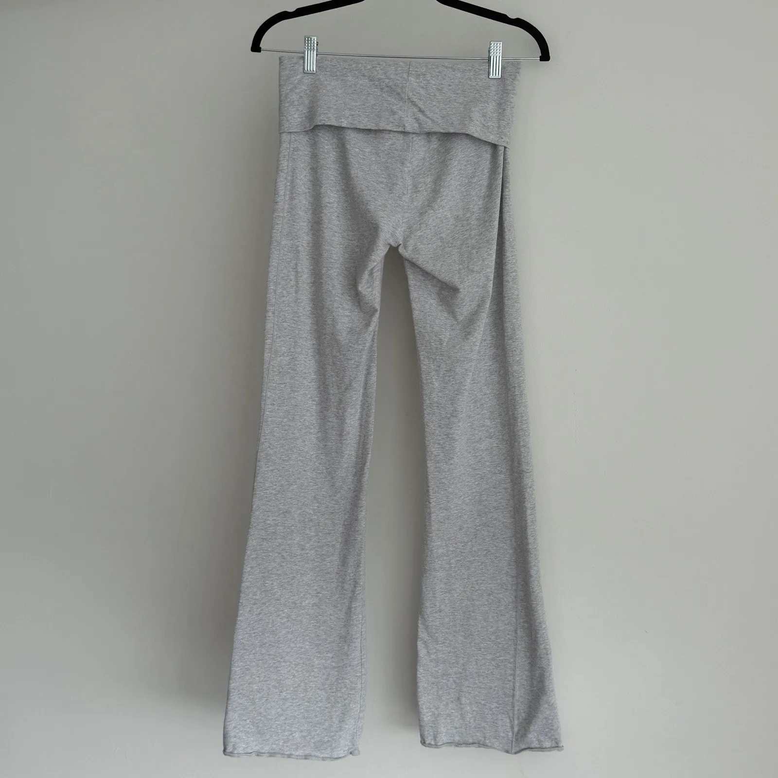 SKIMS Fold Over Pants Womens Small Gray Heather Jersey Flare Wide Leg Lounge - Image 5