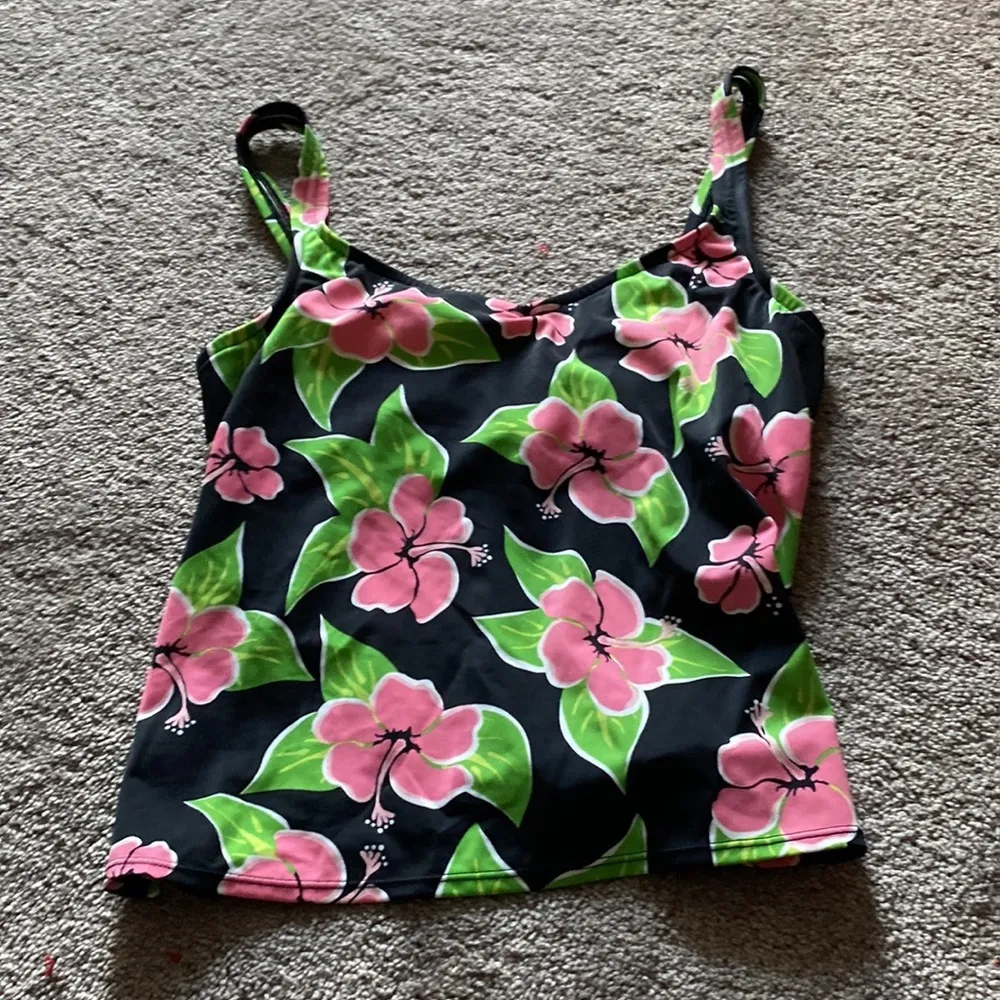 Jantzen Floral Two Piece Tankini/Skirt Swim Set SIZE 14 - Image 4