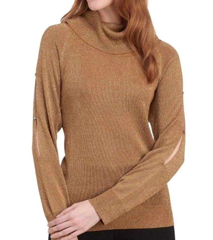Joseph A. Ladder Sleeve Cowl Neck Sweater Soze L - Image 2
