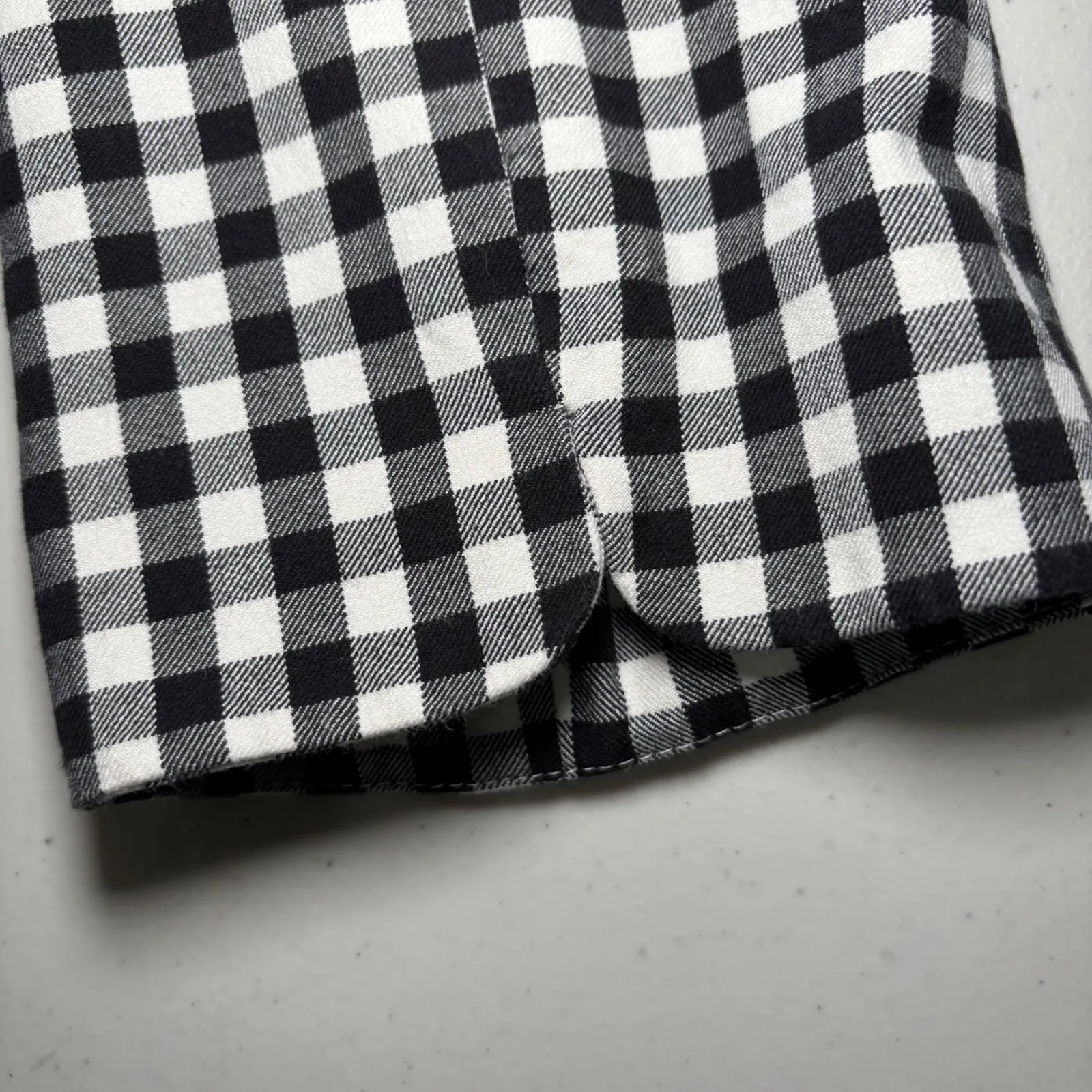 Talbots Black White Gingham Plaid Chatham Ankle Pants 12 Side Zip Cotton Stretch - Image 12