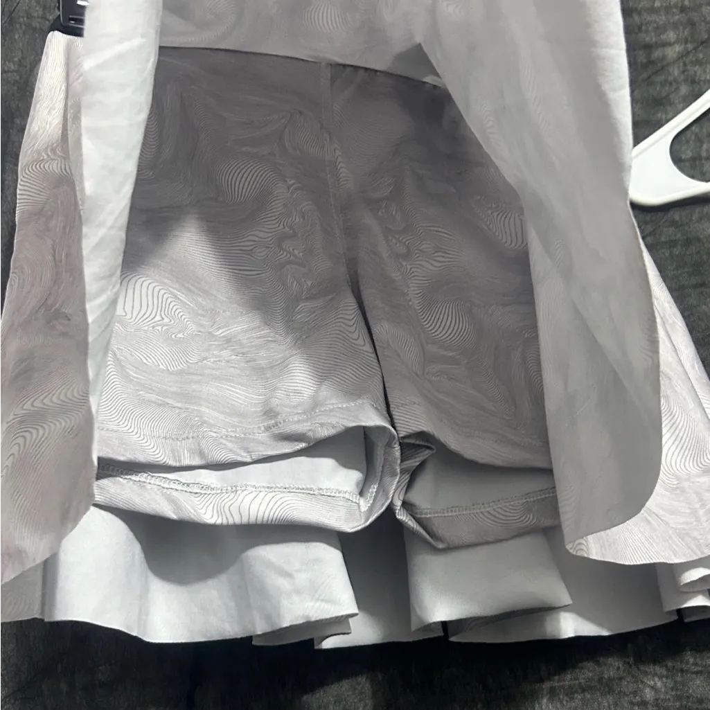 Jesfer Gray Abstract Sport Skirt & Bra Set Size S NWT + Hair Tie(A244) White - Image 6