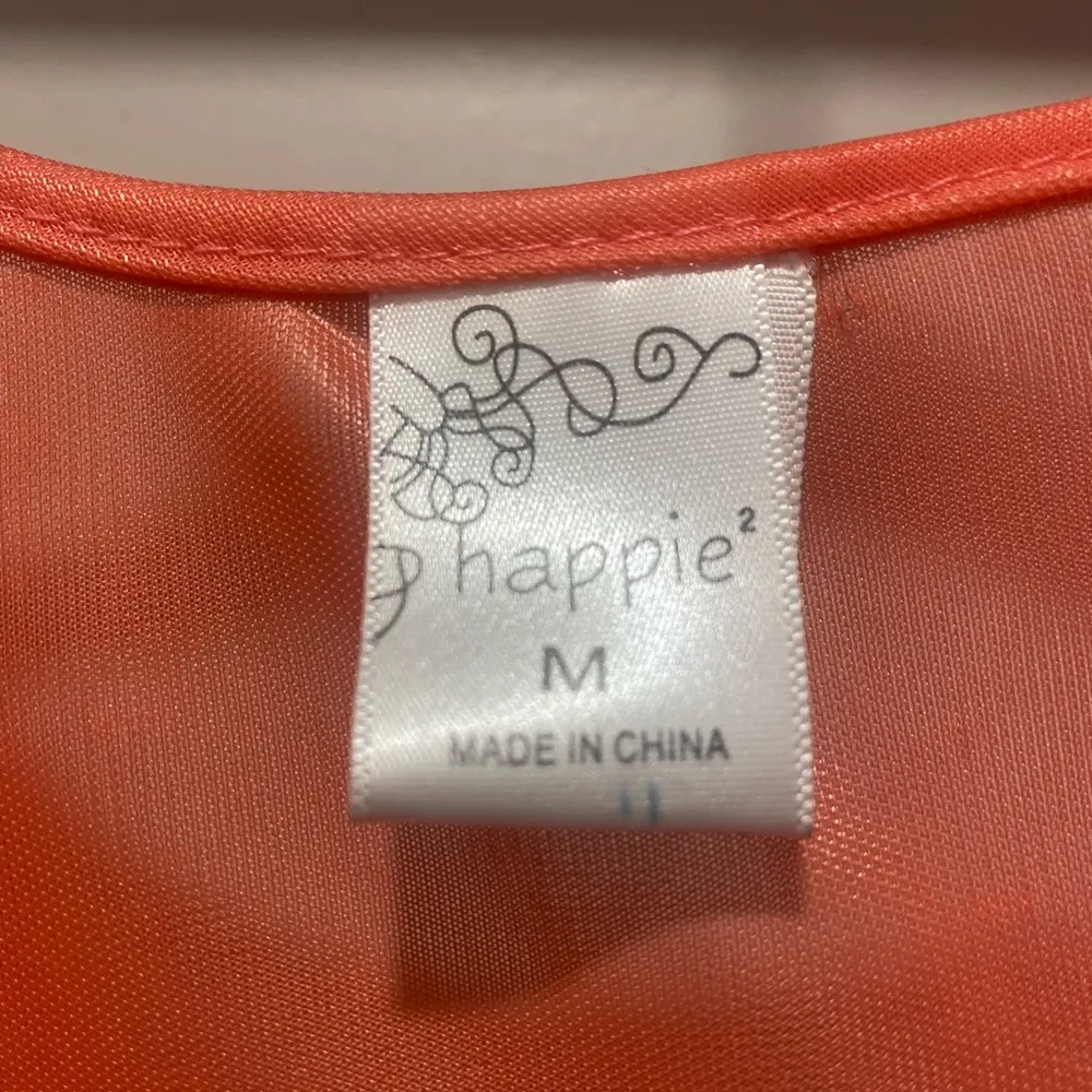 Happie Coquette Coral Pink Lace Ruffle Trim Midi Negligee Nightgown Robe - M - Image 4