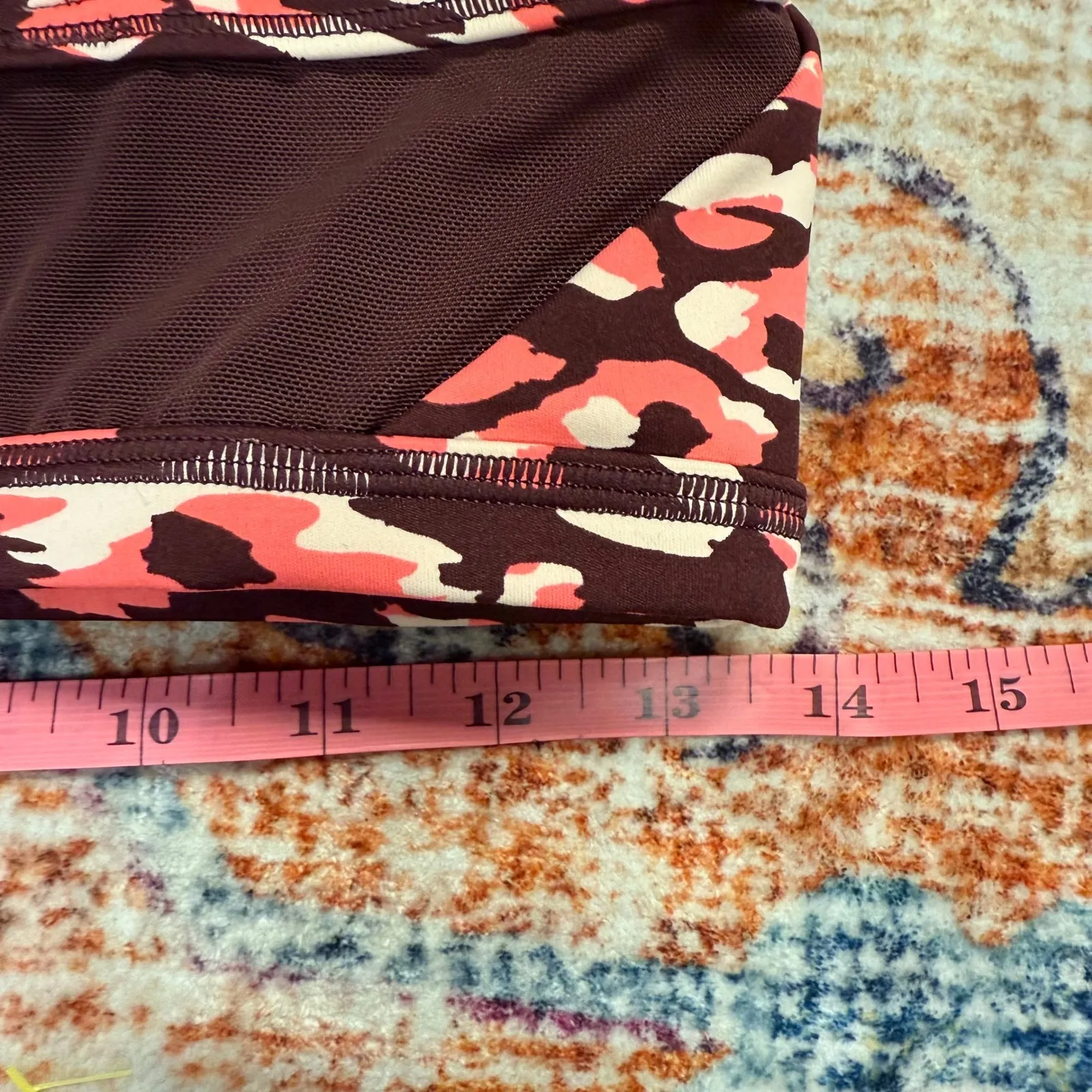 Offline by Aerie Leopard Print Sports Bra Medium Support Pink Brown Tan L Size L - Image 6