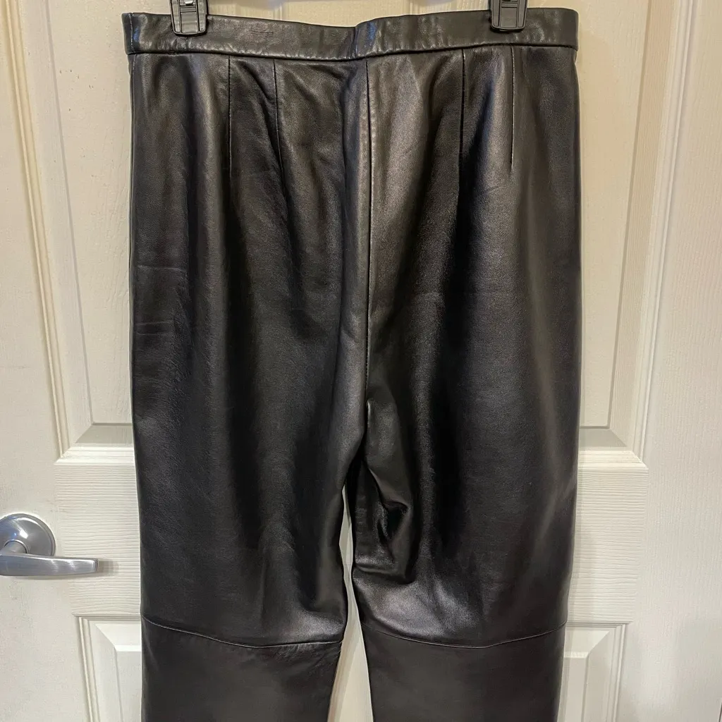 Siena Studio Black 100% Leather Straight Leg Pants - Image 7