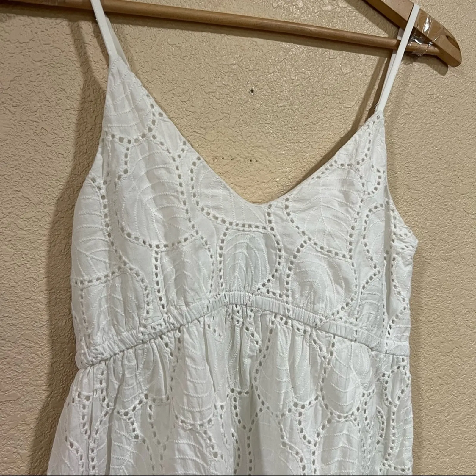 Minkpink White Nirvana Embroidered Leaf Swing Mini Dress - Image 4