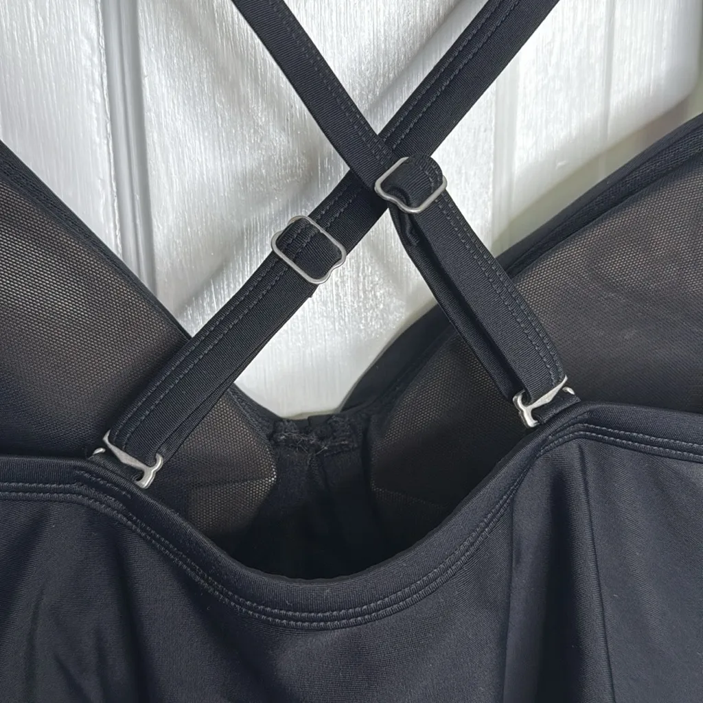 Athleta Twist Up Tankini Swim Bathing Suit Top in Black W1847 Sz 36D/DD - Image 6