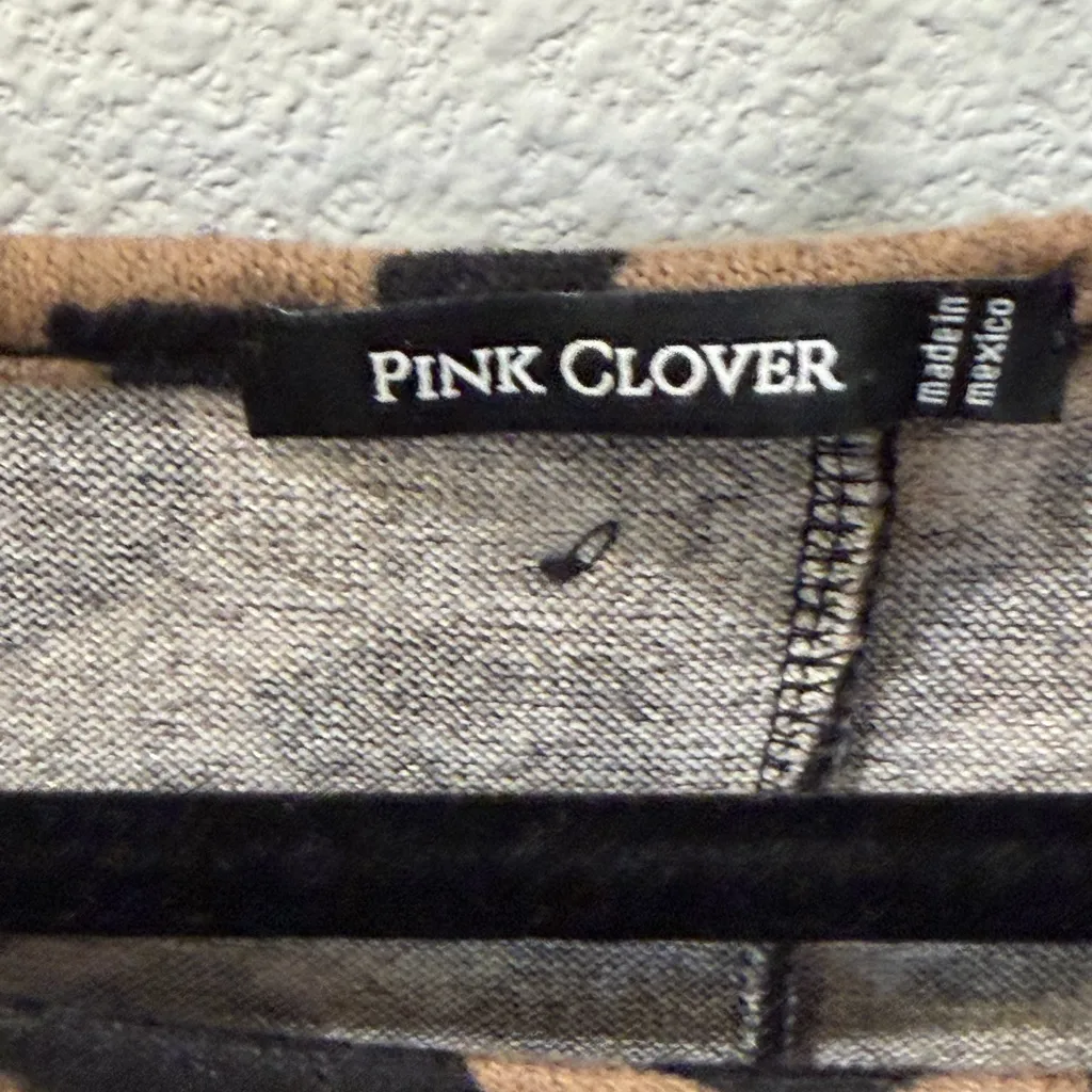 Pink Clover Abby Button Back Knit Top - Leopard with elbow patches - Size S - Image 12