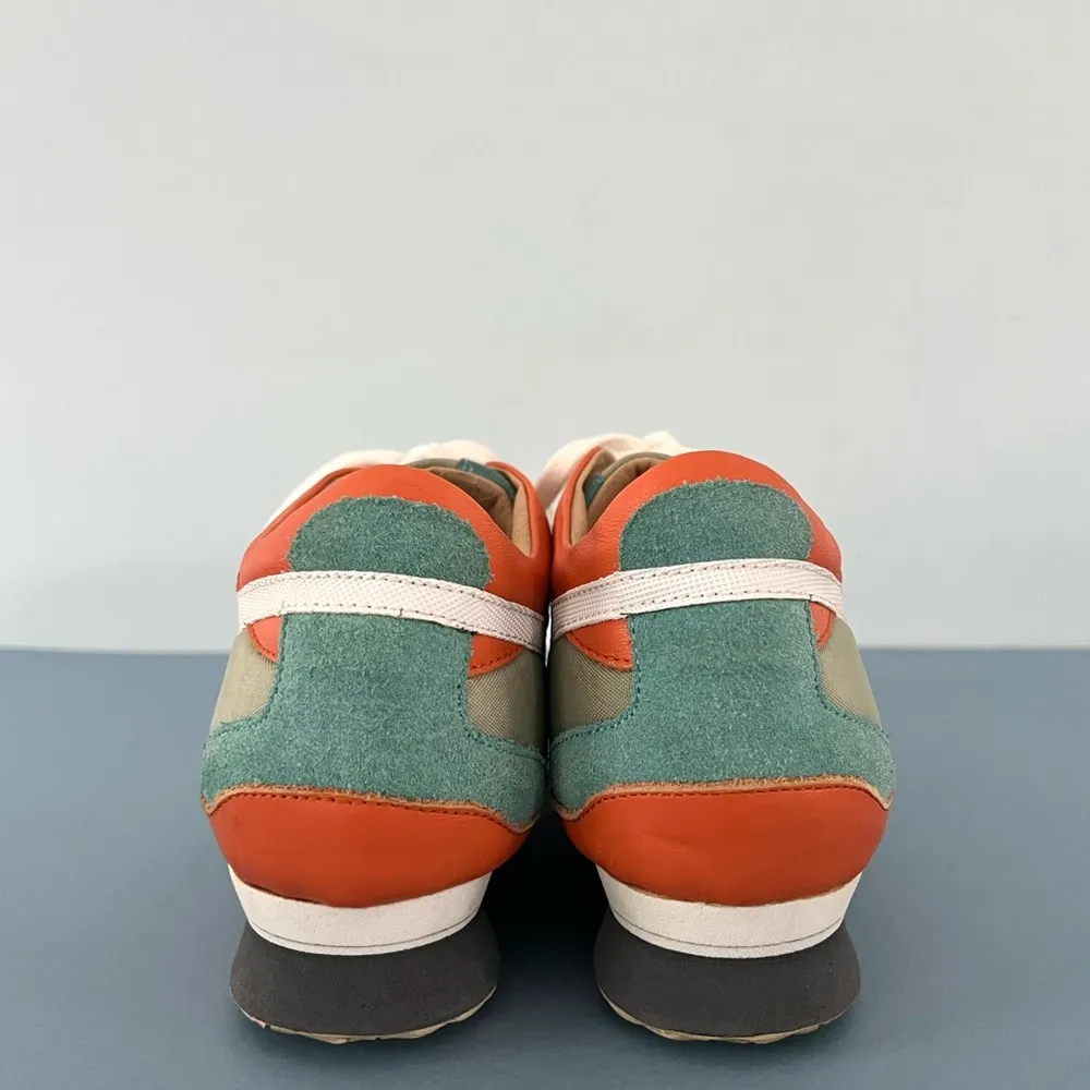 MM6 Maison Martin Margiela Neo Colorblock Low Top Green Orange White Sneakers Size 8 - Image 6