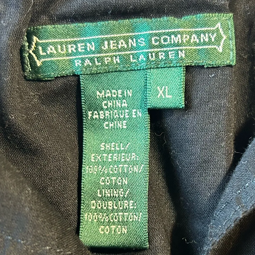 Ralph Lauren Black Ruffled Blouse - Image 4