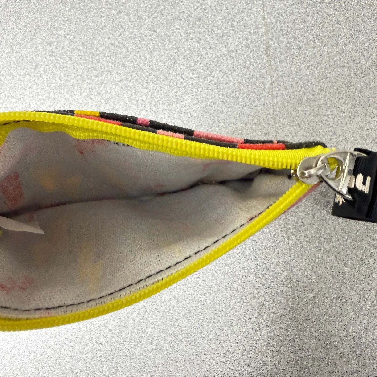 Vtg Loyal Army Zip Pouch Card Case Wallet Lightning Bolt Black Multi - Image 4