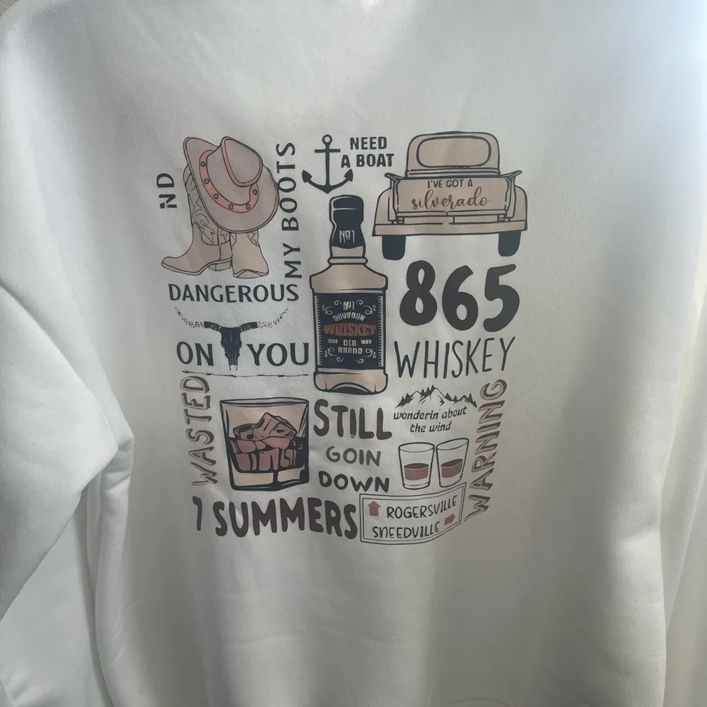 White Crewneck Sweatshirt XL - Image 2