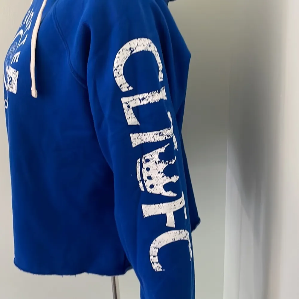 Women's Charlotte FC Destination Soccer Cropped Hoodie Blue Size XL - Image 5