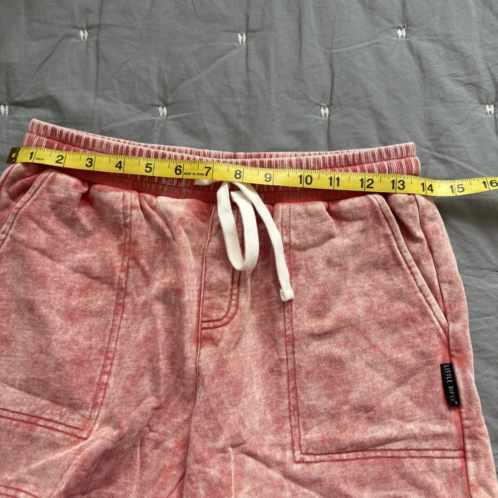 New Little Bipsy Pink‎ Acid Wash Surf Athleisure Loungrwear Shorts Size XS Pink - Image 6