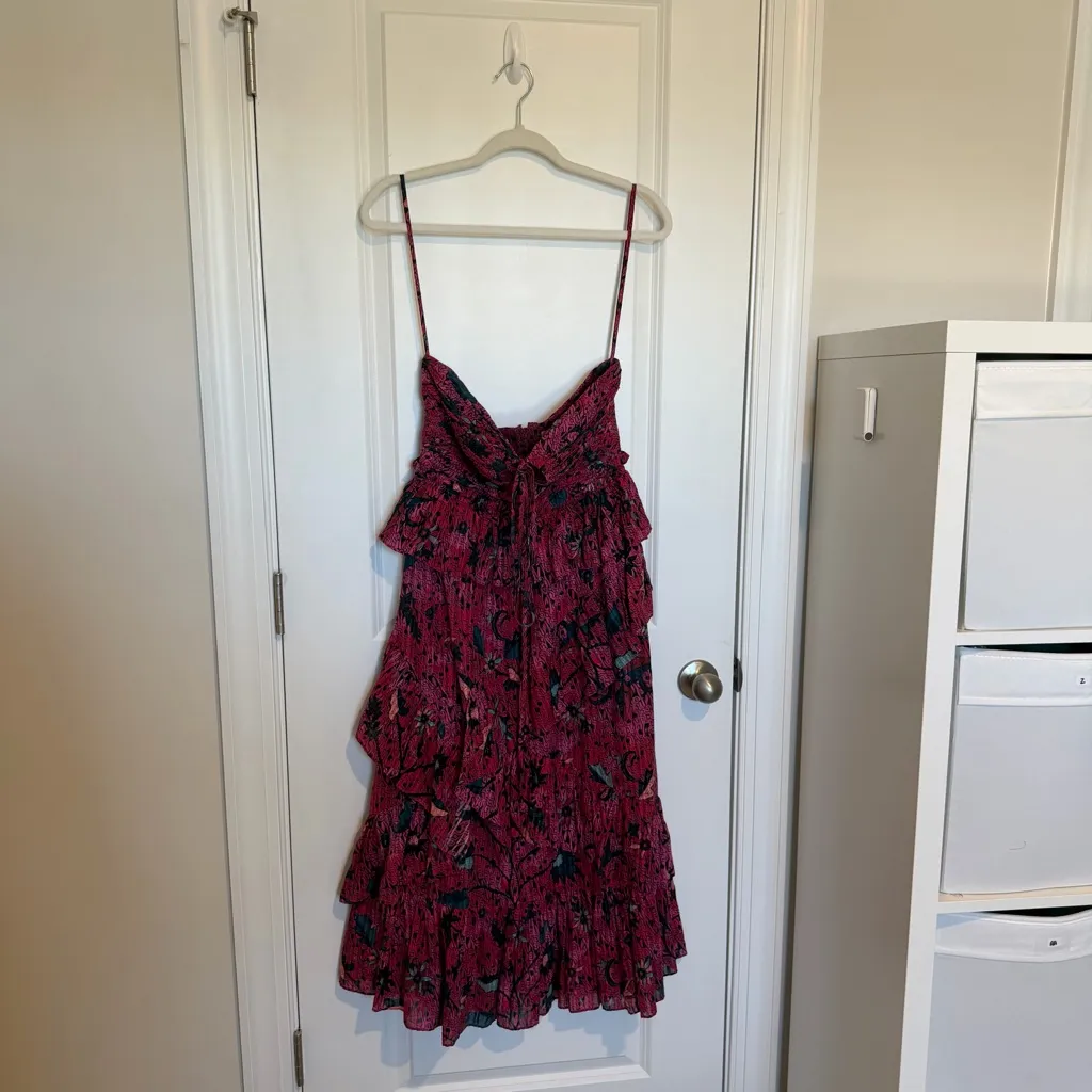 Ulla Johnson Simona Dress Midi Halter Snapdragon - Image 4