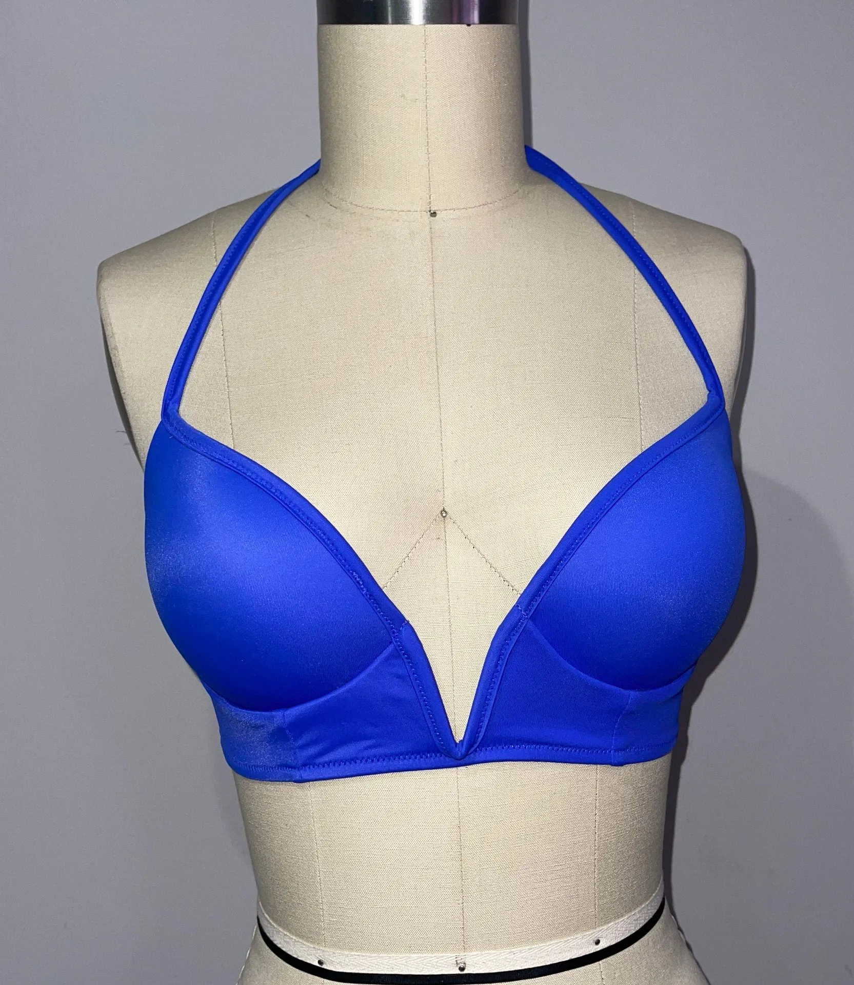 PINK Strappy V Wired Plunge Bikini Top - Image 3