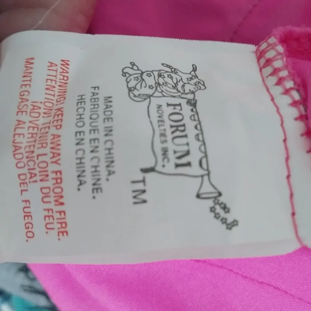 Forum Costumes M/L Pink Black Fringe GoGo Mini Dress Size L - Image 3