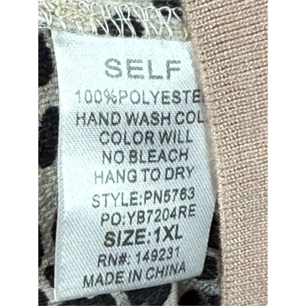 Kori America Plus Front Zip Cheetah Light Weight Jacket Size 1XL - Image 8