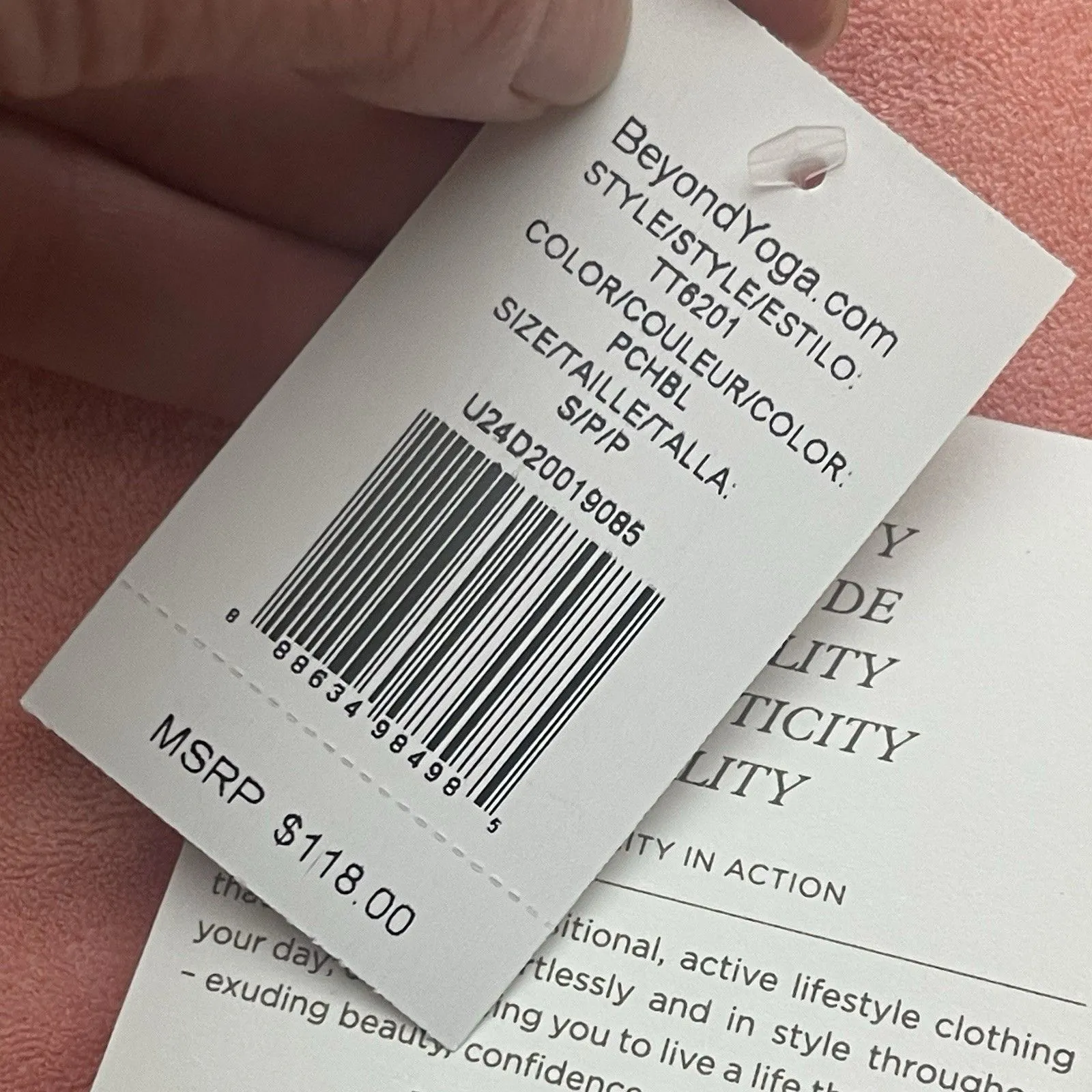 BEYOND YOGA Out Of Town Dress Small Peach NEW Sleeveless Terrycloth Beach Lounge - Image 8