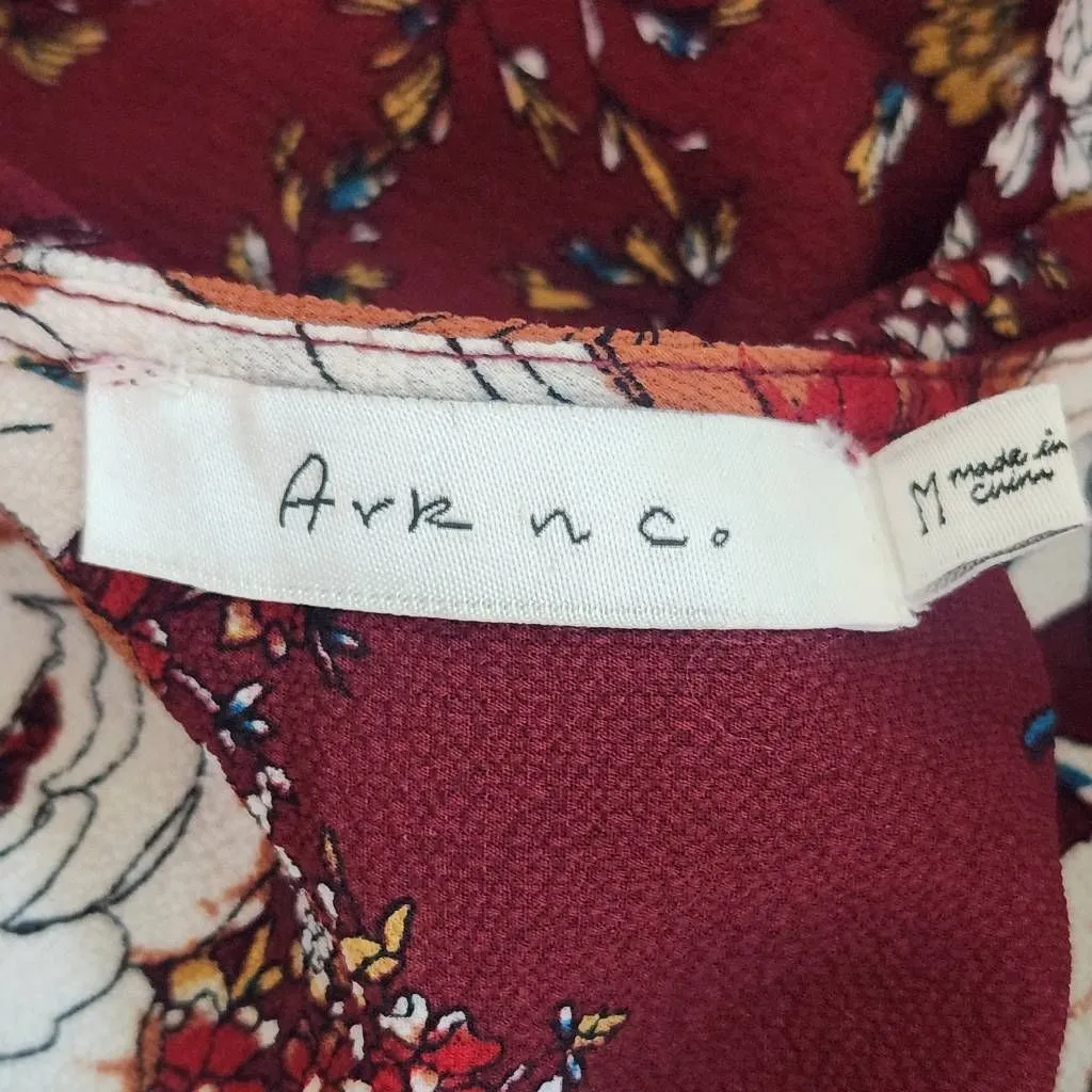 Ark & Co. Burgundy Floral Tie - Image 7