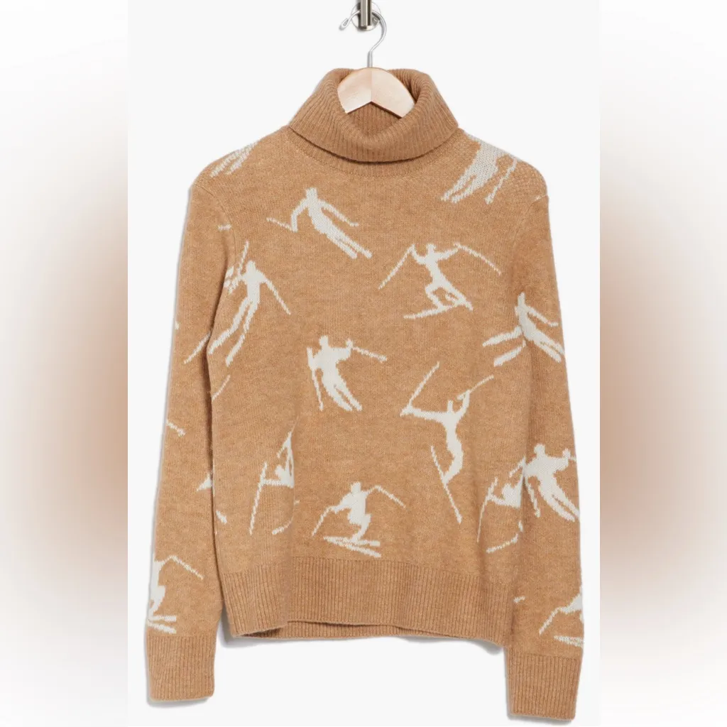 NWT HalogenX Nordstrom  Turtleneck Sweater Large, LATTE HEATHER BROWN - Image 8