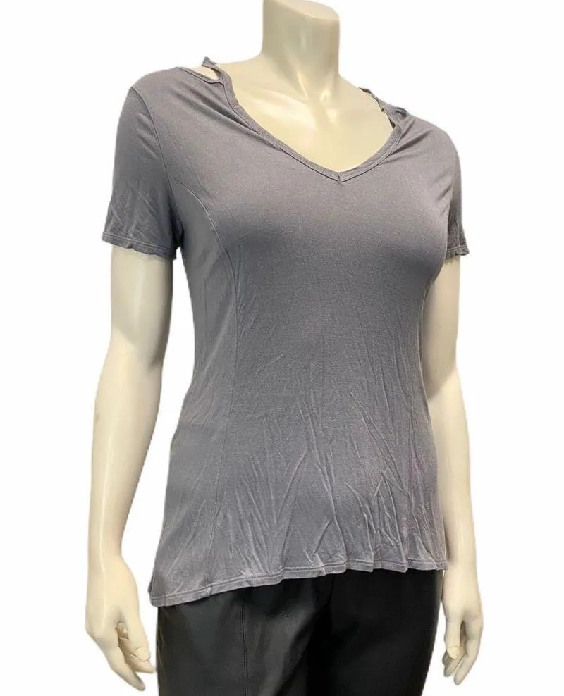 Y2K Women’s Large JUICY COUTURE Gray V Neck Blouse - Image 4