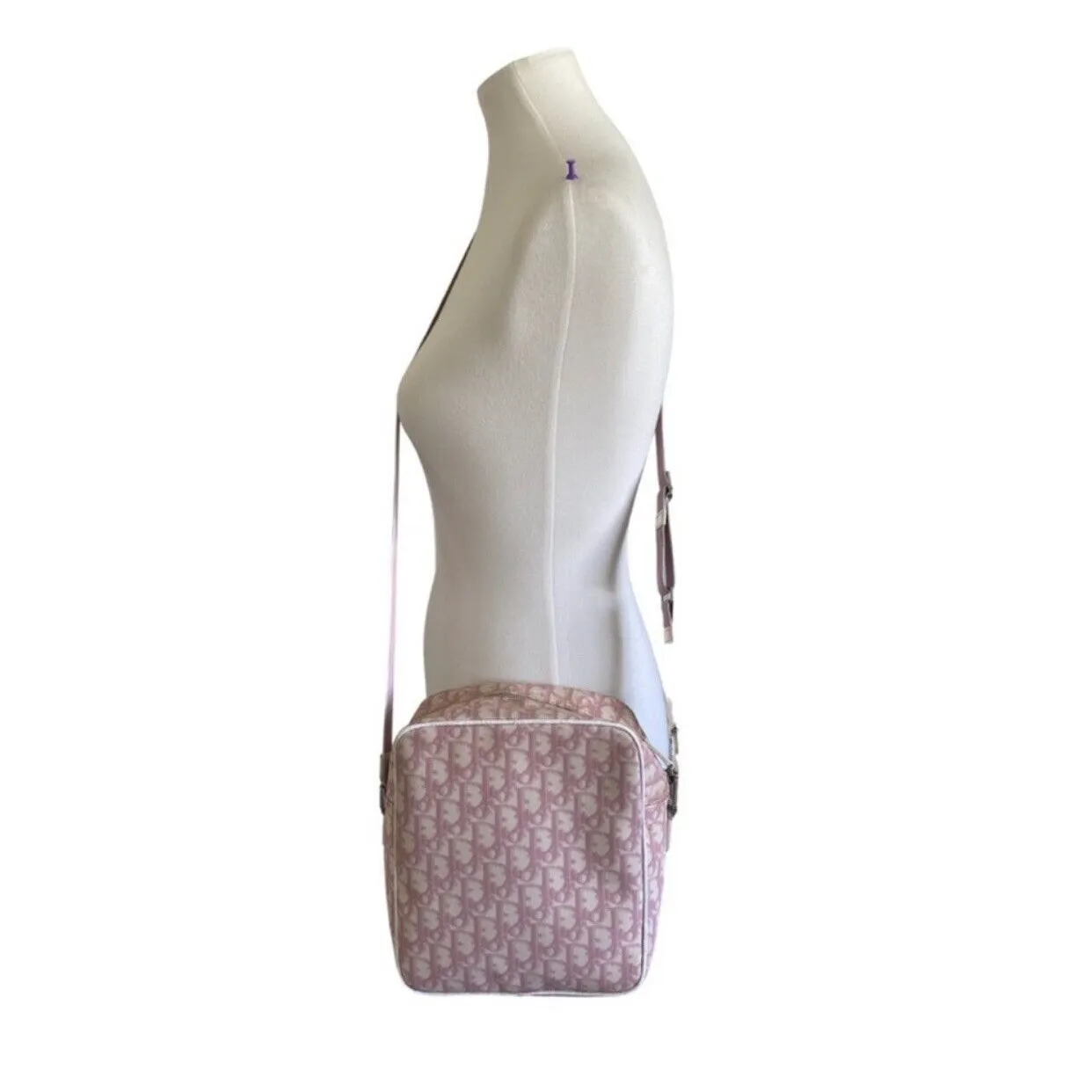 Dior Vintage Y2K Pink Trotter Crossbody Authentic - Image 4