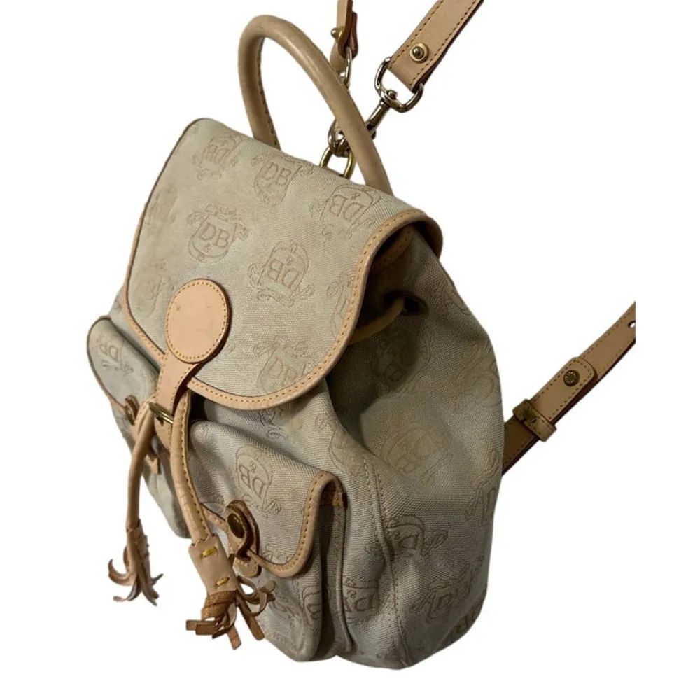 Dooney & Bourke Vintage  Canyon Canvas and Leather Small Daypack/ Backpack - Image 3