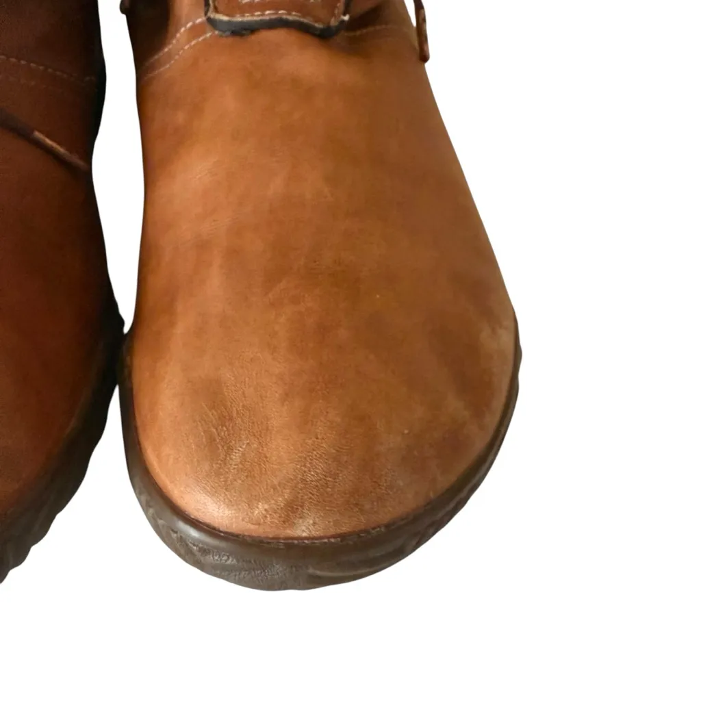 Sorel Firenzy Tall  Knee High Leather Boots Tobacco Slouch Scrunch Brown SZ 9.5 - Image 7