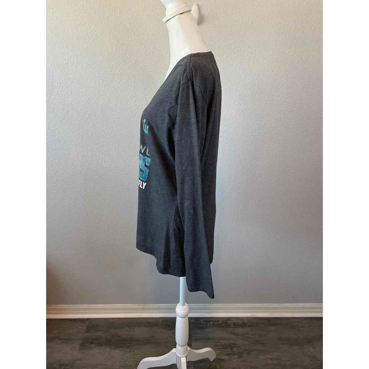 NFL Team Apparel Philadelphia Eagles Superbowl Graphic TShirt Gray Size XL - Image 4