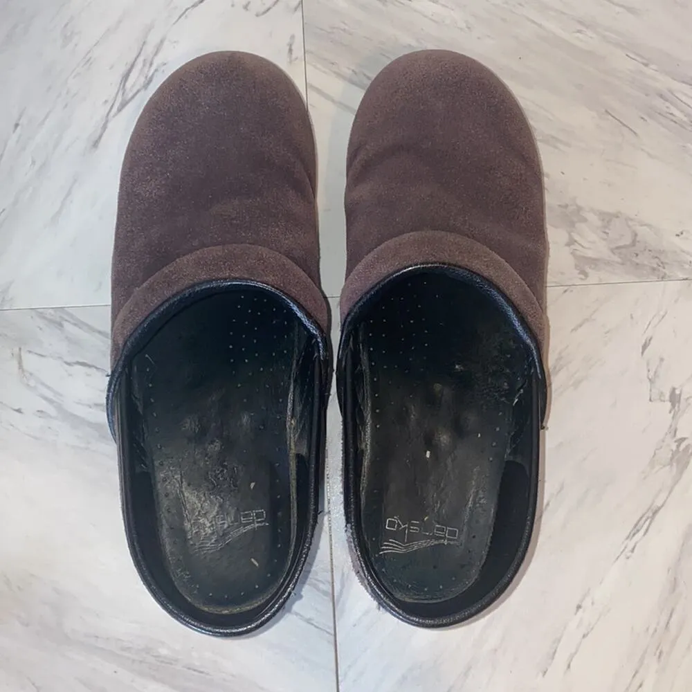 Dansko Brown Suede Leather Clogs Size 42 / 12 - Image 7