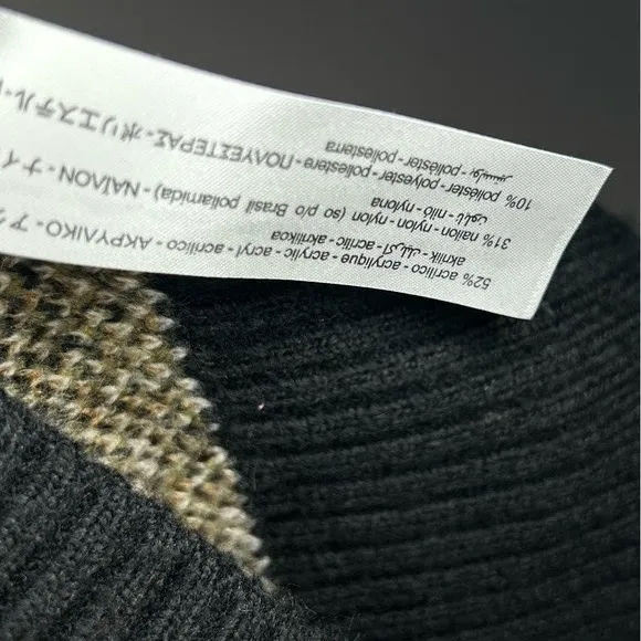 ZARA camo v neck knit pullover sweater women's size small - Image 8