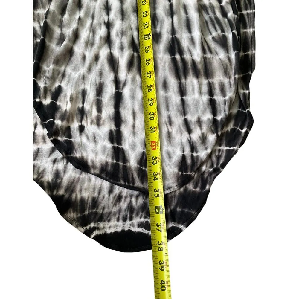 O'neill Black & Gray Smocked Midi Tie Dye Women Dress Size Small | 20-24 - Image 5